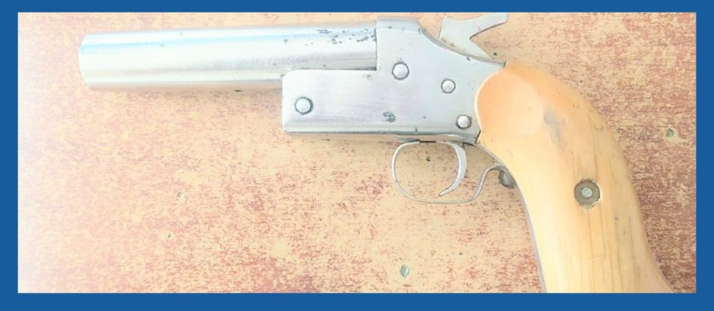 El arma de fuego que ellos intentaron desaparecer.