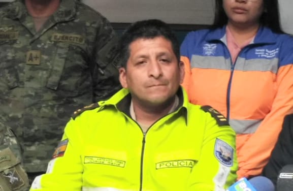 Jorge Arteaga Orbe, jefe del distrito 1 de la Policía del cantón Loja (e).