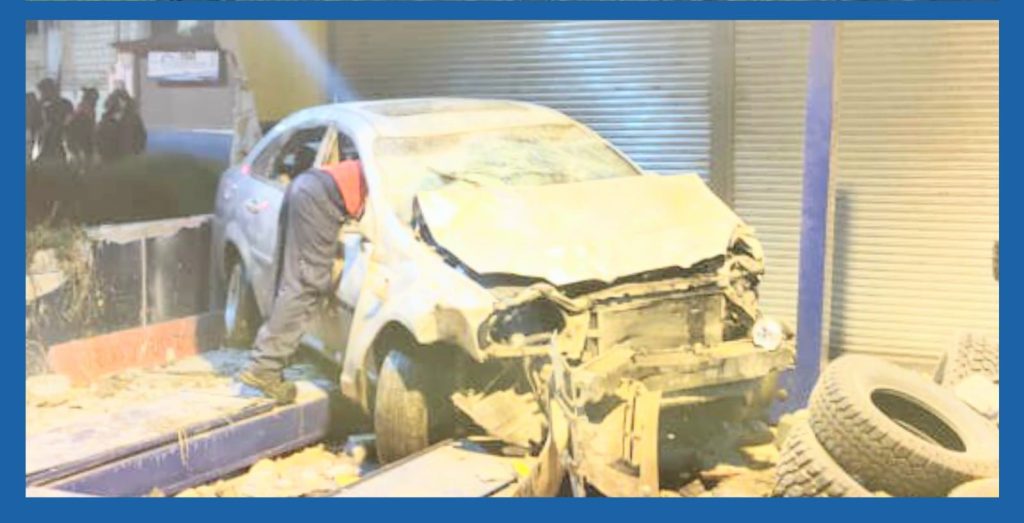 El accidente de tránsito fue la noche del miércoles, a eso de las 21:30.