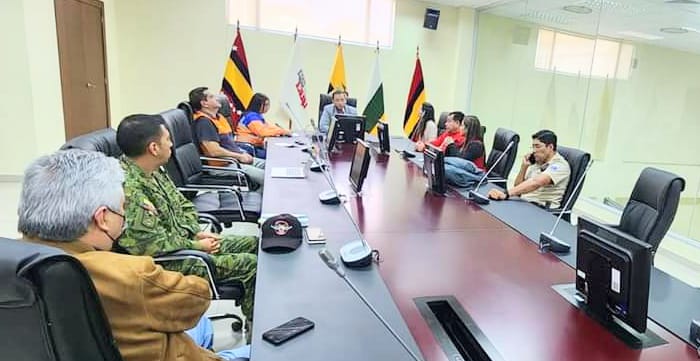 La reunión de las autoridades fue en el ECU-911.