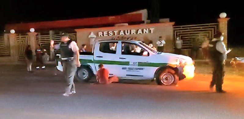 La Policía acudió al lugar del percance.