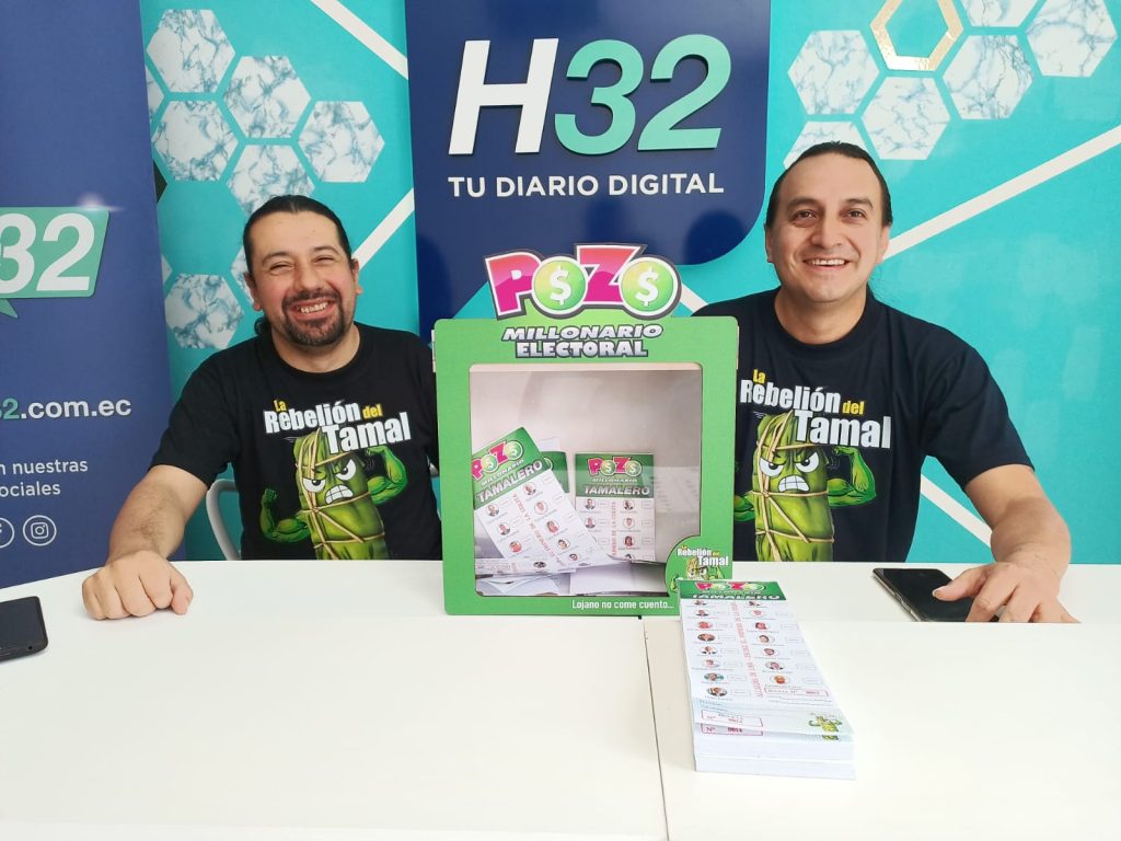 Pablo Correa Loyola y Oscar Pineda invitan a los lojanos a participar en el ‘Pozo Millonario Tamalero’.