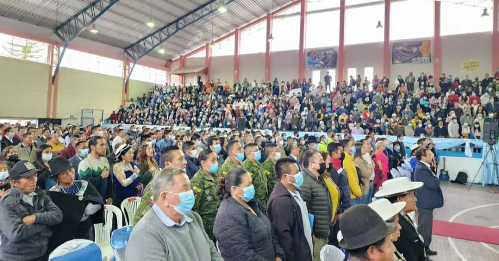 En el coliseo Ciudad de Saraguro se realizó el cónclave.