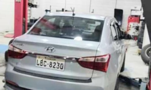 El vehículo en el cual desapareció Michael Carrión Castro.