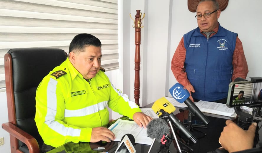 Marlon Guerrero León, comandante de la Policía de Loja (e).