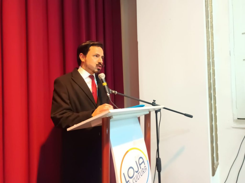 Rodrigo Monsalves, durante la presentación de ‘Las crónicas perdidas de un conquistador español’.