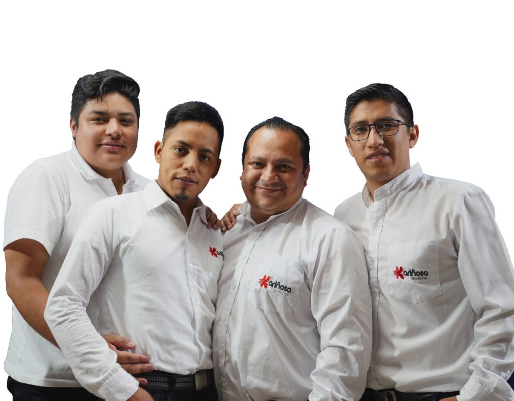 Fernando Alulima, Gonzalito, Jairo Dávila y Diego Jarro, conductores del espacio El Mañanero con La Kariñosa.