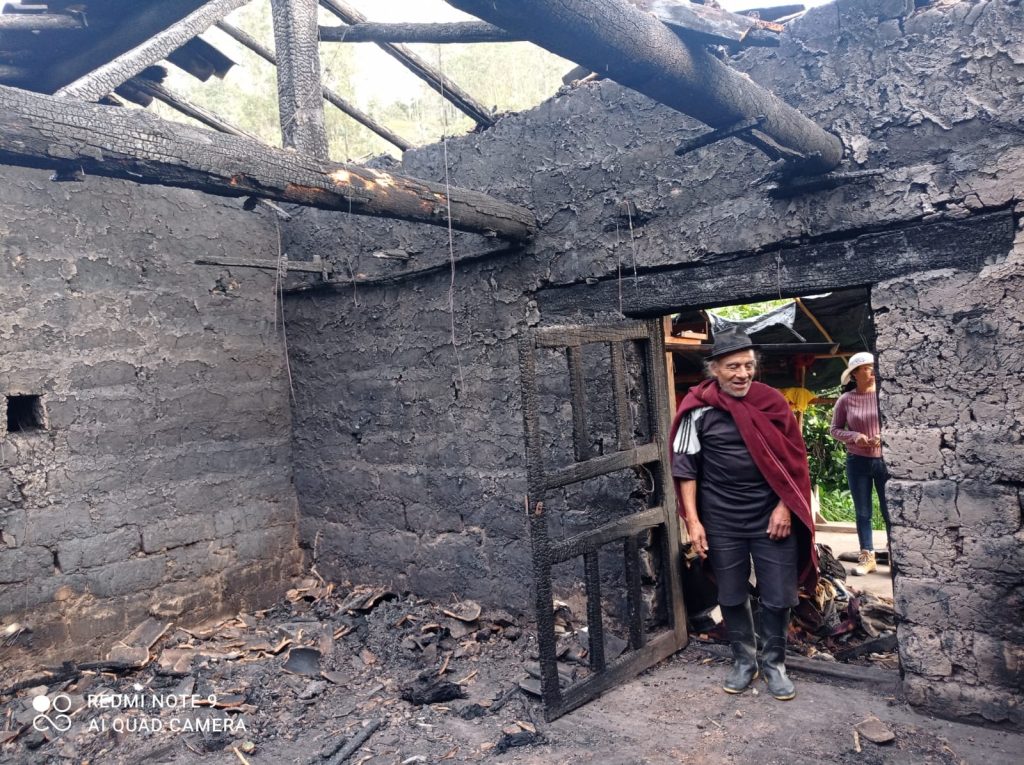 En estas condiciones quedó la vivienda. Todo fue consumido por el fuego.