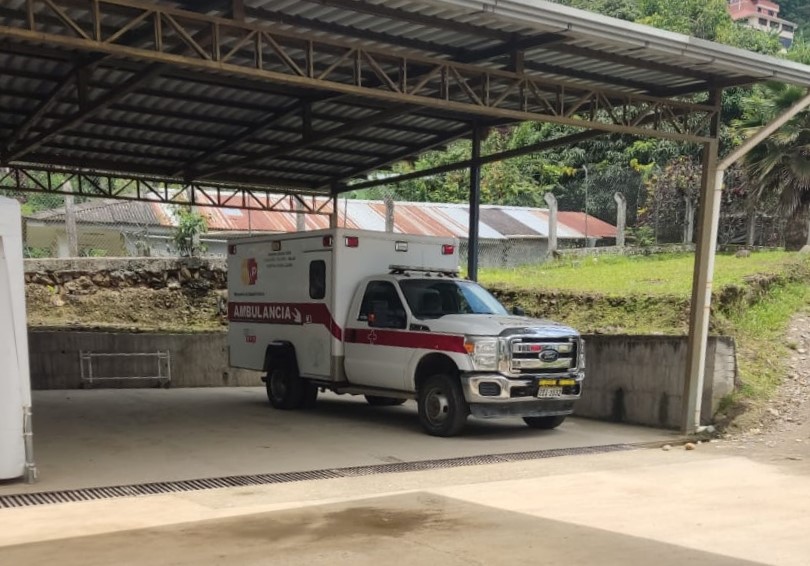 Una de las ambulancias de Chinchipe pertenece al Hospital Básico de Zumba.