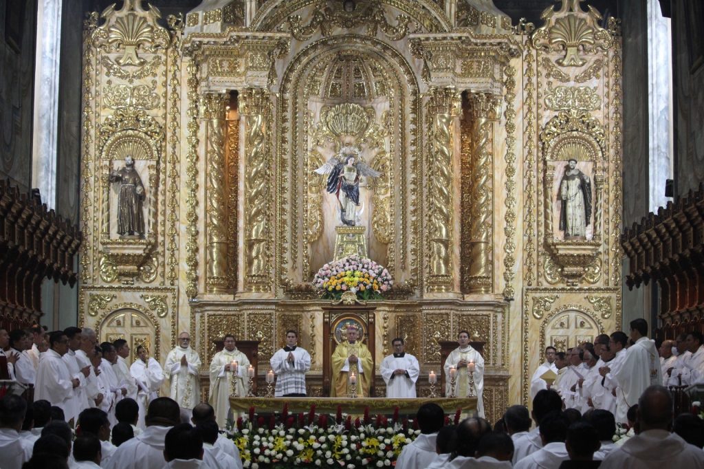 La eucaristía se cumplió en el templo la Catedral.