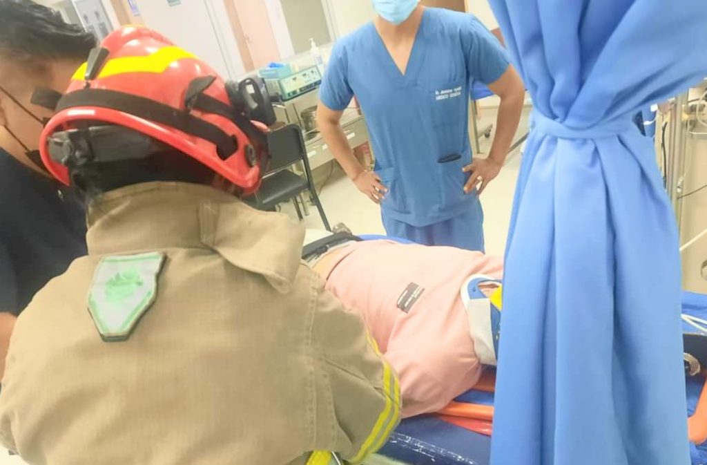 El herido fue llevado al hospital de Vilcabamba.