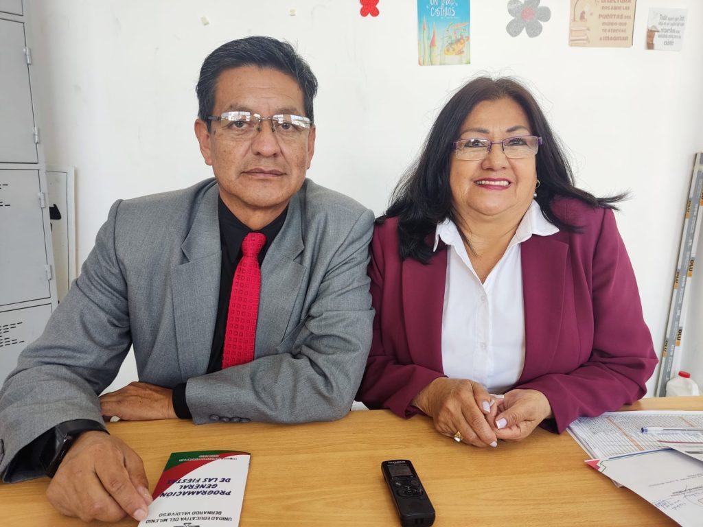 Franklin Orellana Bravo, coordinador de las fiestas, y Marlene Castro de Salazar, secretaria de la Comisión, invitan a participar de los actos trazados.