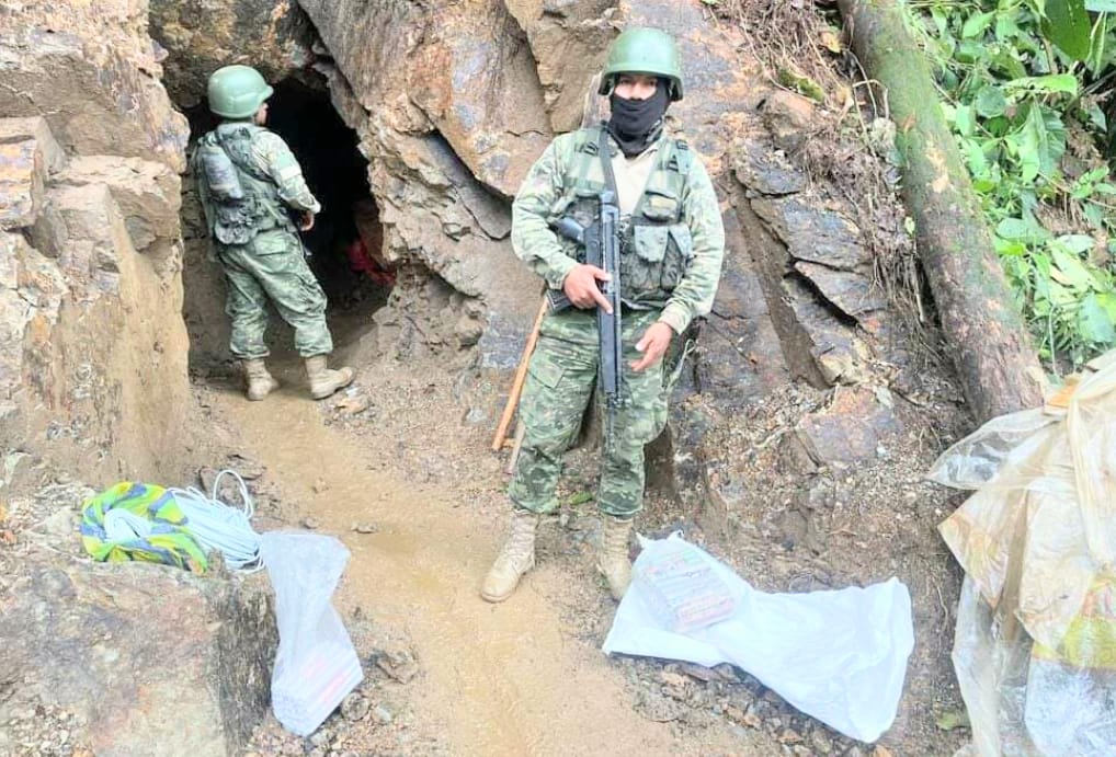 Los explosivos confiscados se utilizan en la minería ilegal.