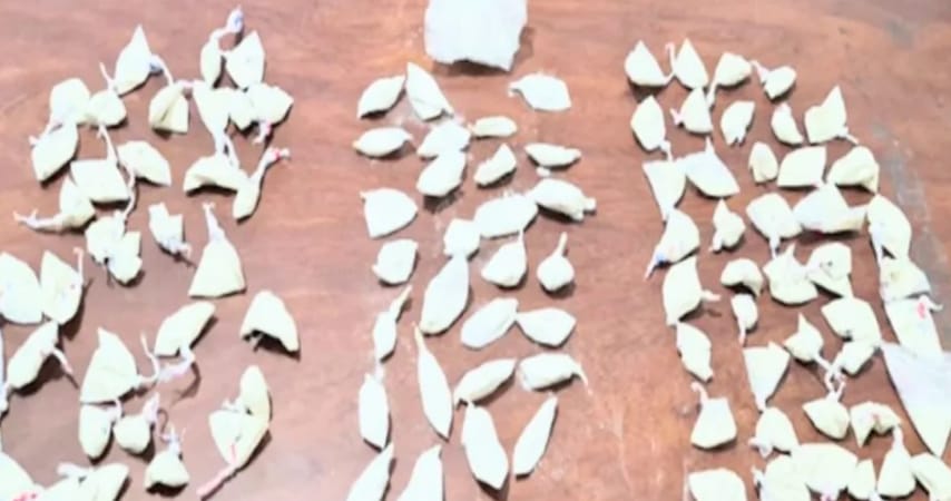 La droga que la Policía de Antinarcóticos encontró en poder de ella.