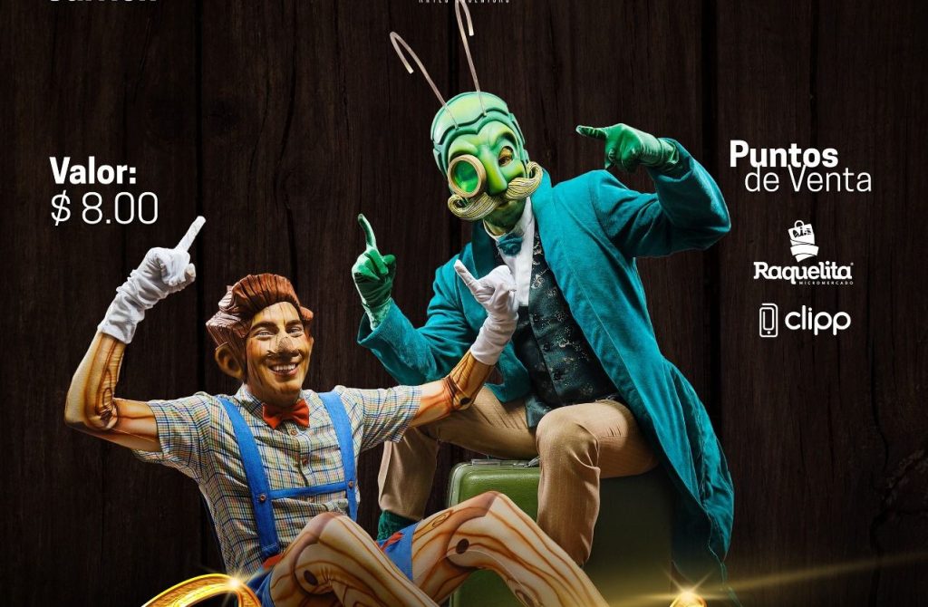 Afiche promocional del proyecto cultural, a presentarse en el escenario del Teatro Nacional Benjamín Carrión.
