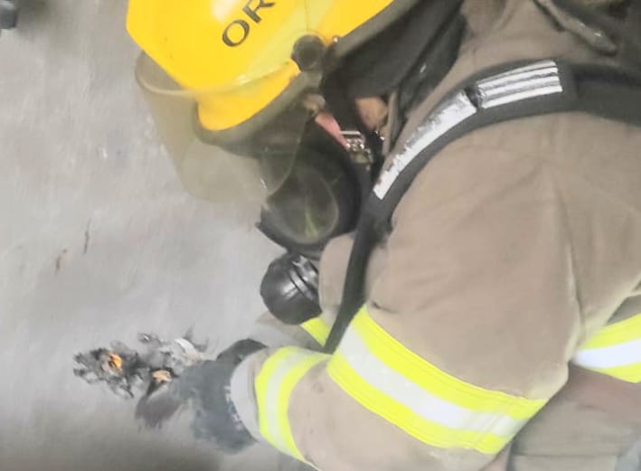 Los bomberos utilizaron un extintor.