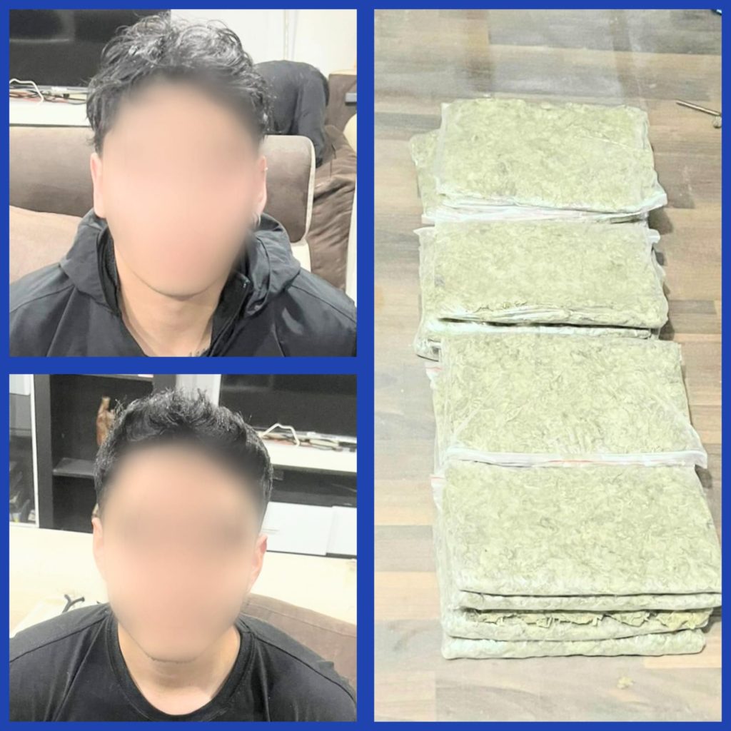 La incautación de la droga y la aprehensión de ellos fue en un allanamiento.