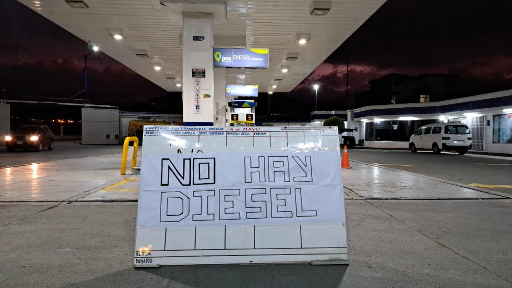 En la estación de la Cooperativa 24 de Mayo ya no despachó ayer el combustible.