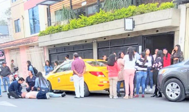 El accidente fue en la calle posterior de la UTPL.