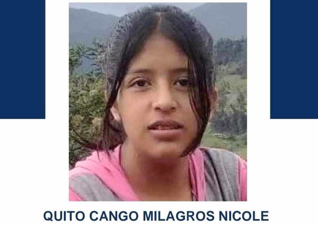 El afiche que circula en el cual se comunica sobre su desaparición.