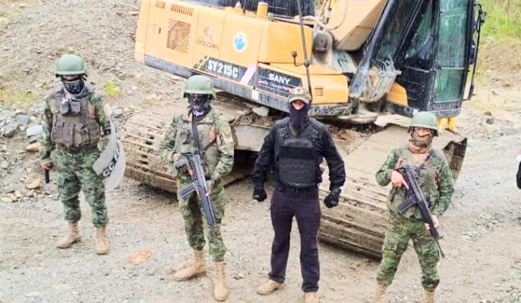 Una de esas máquinas que fueron inmovilizadas en ese operativo.