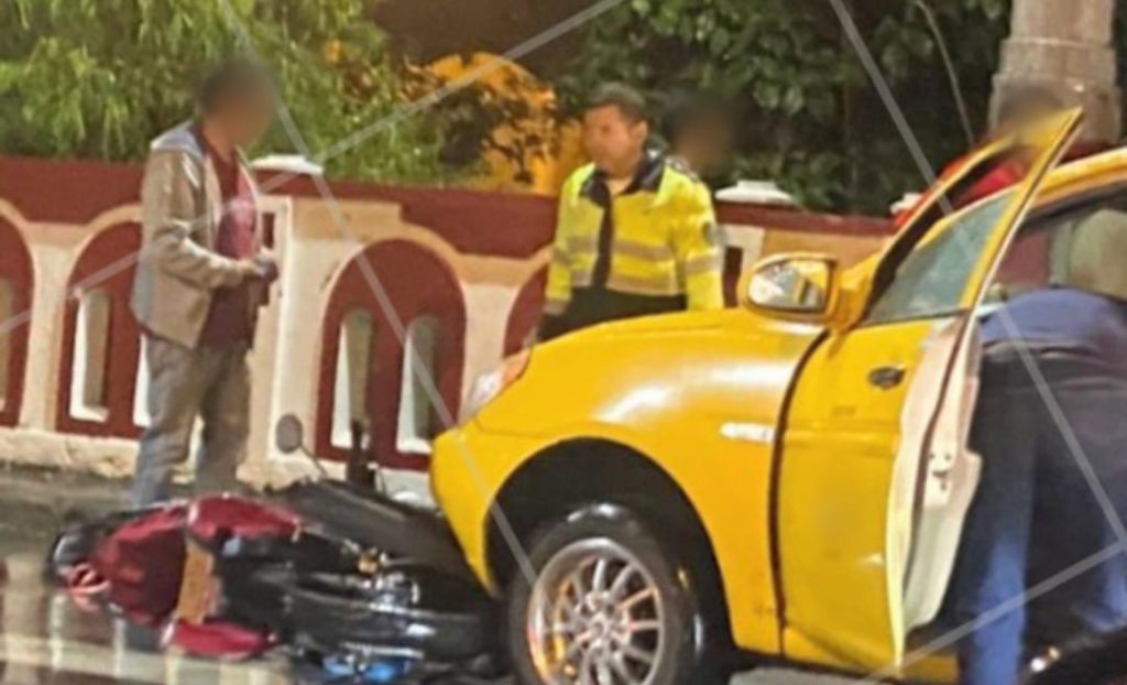 Un motociclista resultó lesionado.