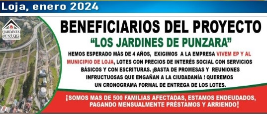 Se realizó un plantón para exigir que se de salida al proyecto.