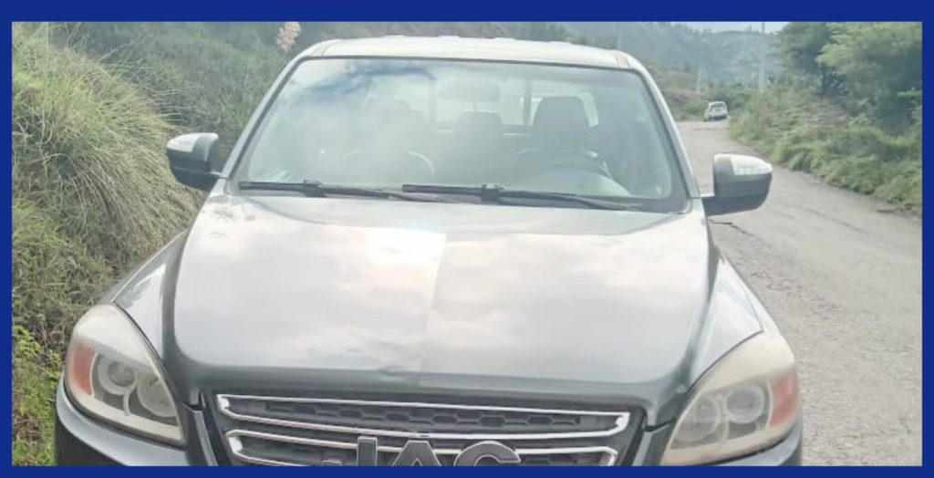 Los vehículos sustraídos de ese campamento de construcción vial.