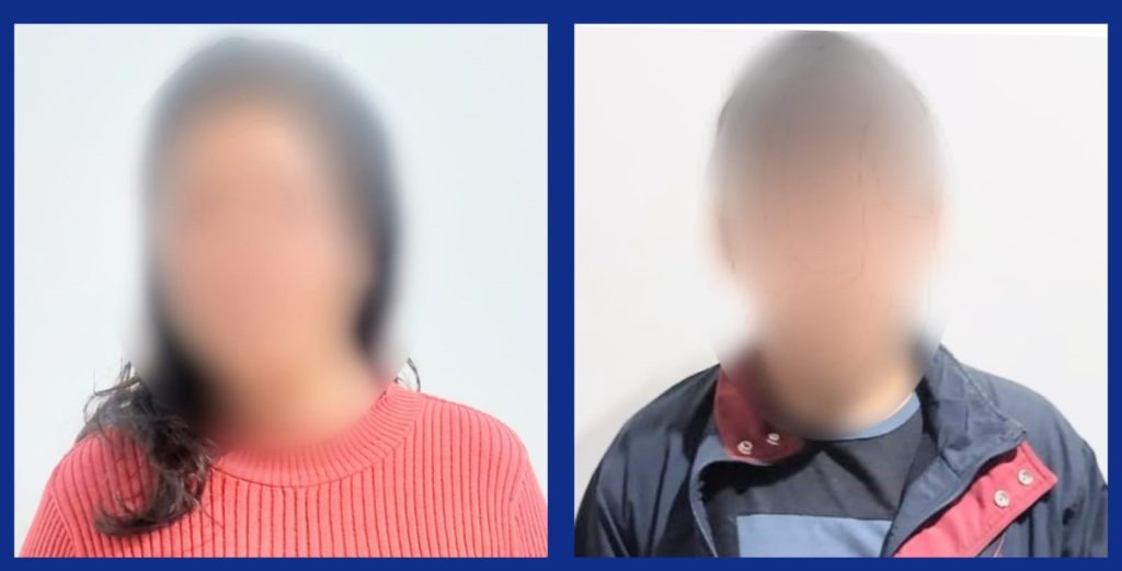 La pareja fue aprehendida en delito flagrante en último miércoles.