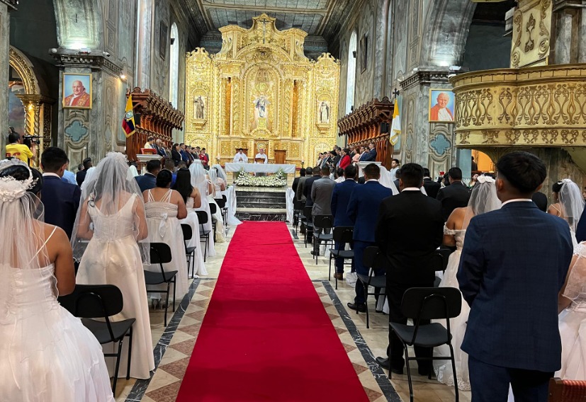 Los matrimonios se realizaron el pasado sábado 10 de febrero de 2024. Foto (Parroquia el Sagrario)