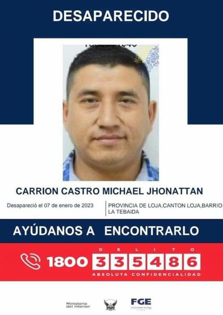 El afiche que hace 14 meses daba a conocer sobre la desaparición del zamorano.