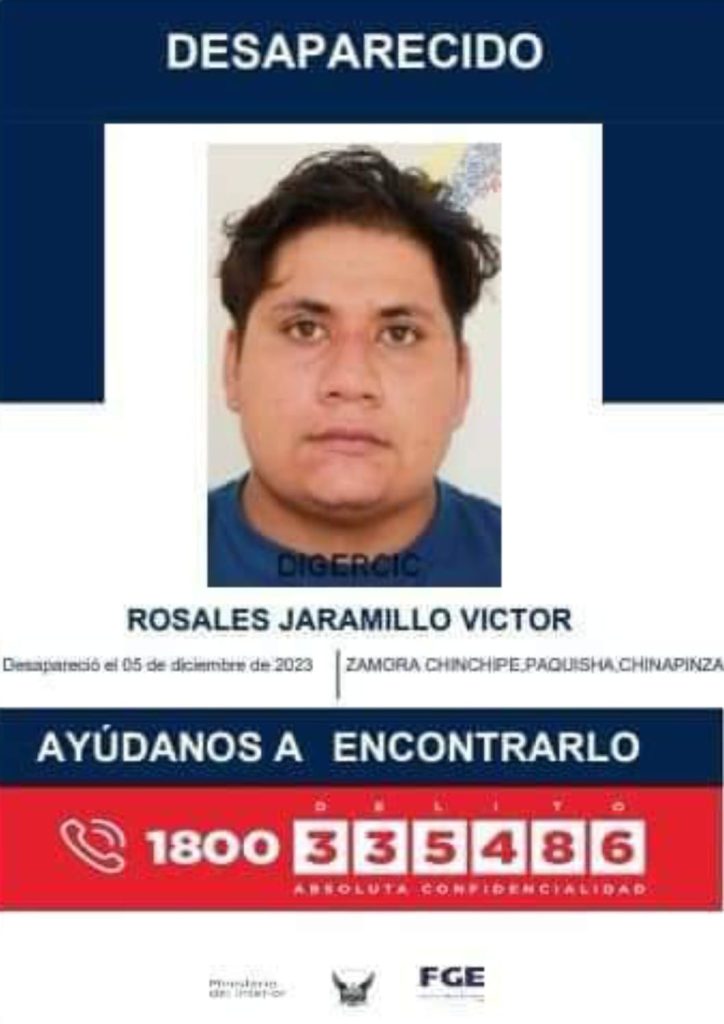 El afiche en el cual se comunica su desaparición.