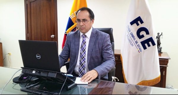 Manuel Ordóñez González, vía telemática, rindió cuentas de la gestión de la Fiscalía Provincial de Loja durante el 2023.