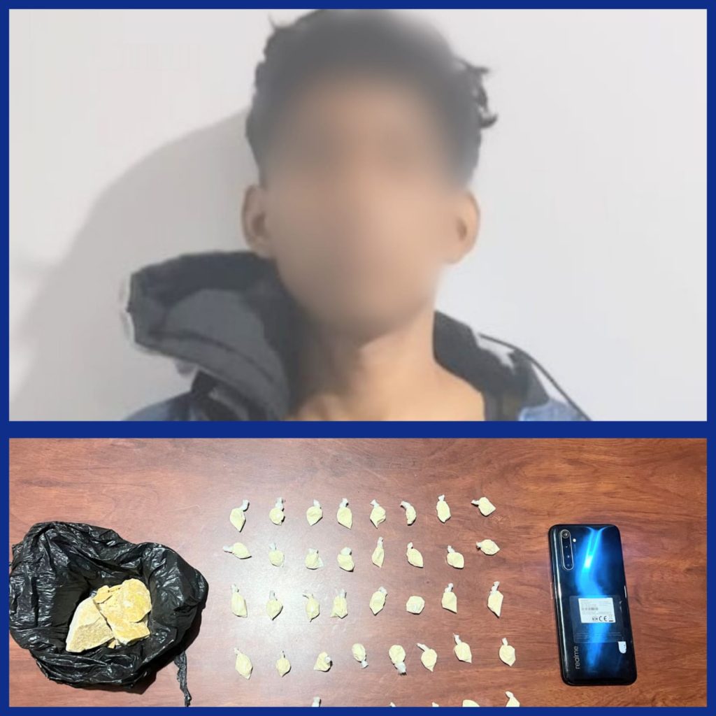 Tiene 20 años de edad y ya cuenta con un antecedente penal.