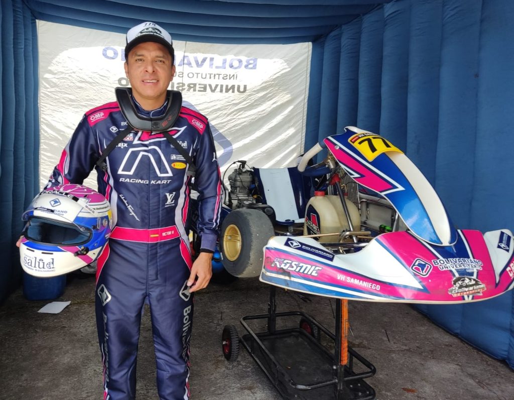 El piloto lojano lleva en el mundo del deporte tuerca seis años.