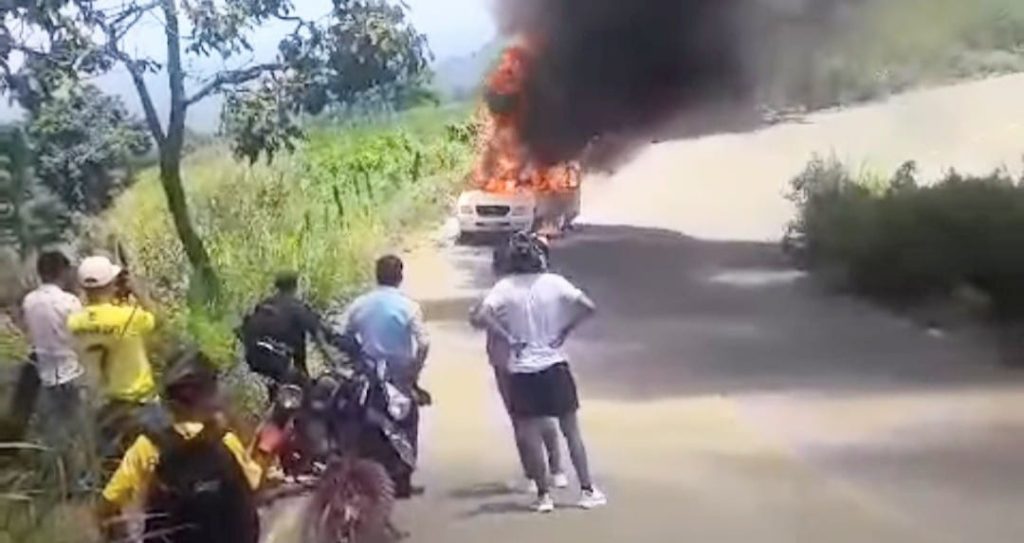 Con una grúa particular se retiró la camioneta.