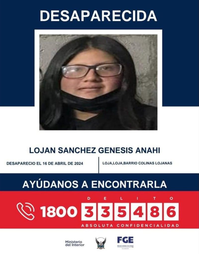 El afiche que alerta sobre el extravío y circula en las redes sociales.