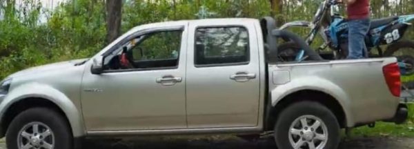 Este es el automotor que fue robado por los hampones, el último viernes.