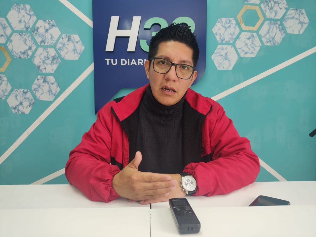 Hermes Vicente Tenesaca Simancas, secretario de Actas y Comunicaciones del SOML.