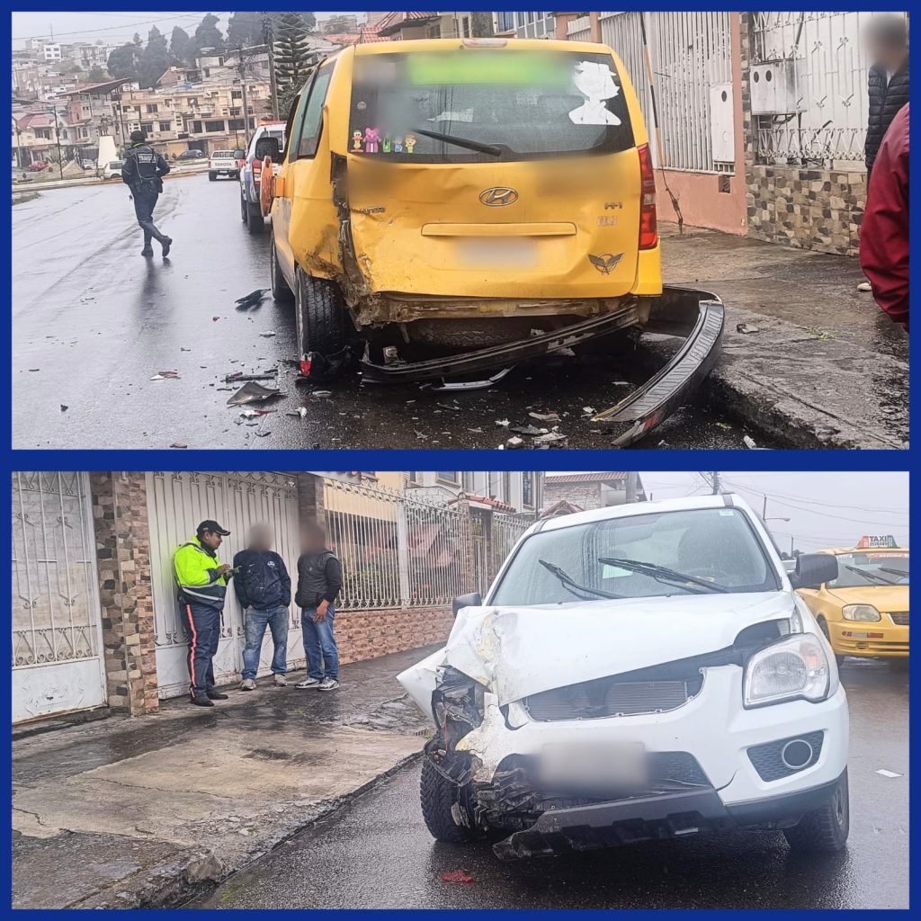 El automóvil impactó a la buseta que estaba estacionada.