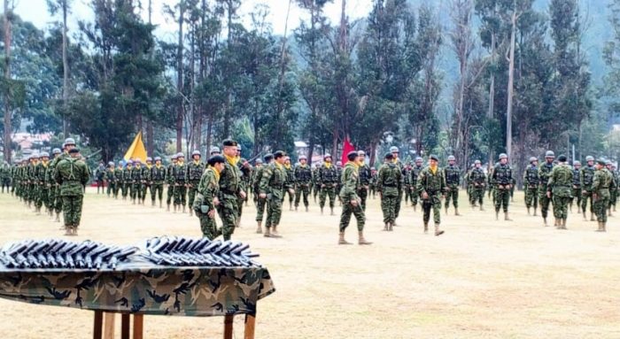 Los conscriptos recibieron el arma el viernes 16 de agosto de 2024, en el fuerte militar Miguel Iturralde.