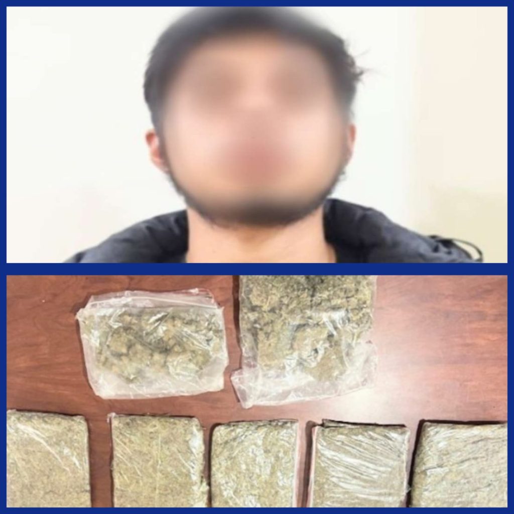 La sustancia que el veinteañero tenía en donde él vivía.