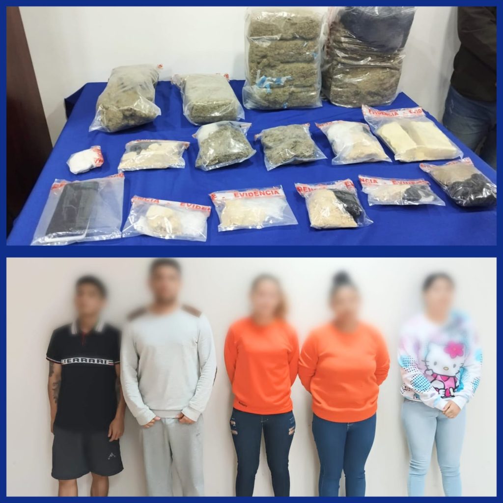 La droga que se decomisó y se ordena microtraficar desde el interior de la cárcel pública.