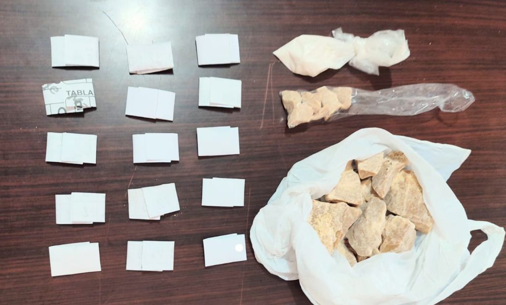 La base de cocaína que ‘Josefino’ no pudo microtraficar gracias a la intervención de la Policía Nacional.