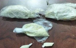 El alcaloide que la mujer pretendió microtraficar en la localidad.