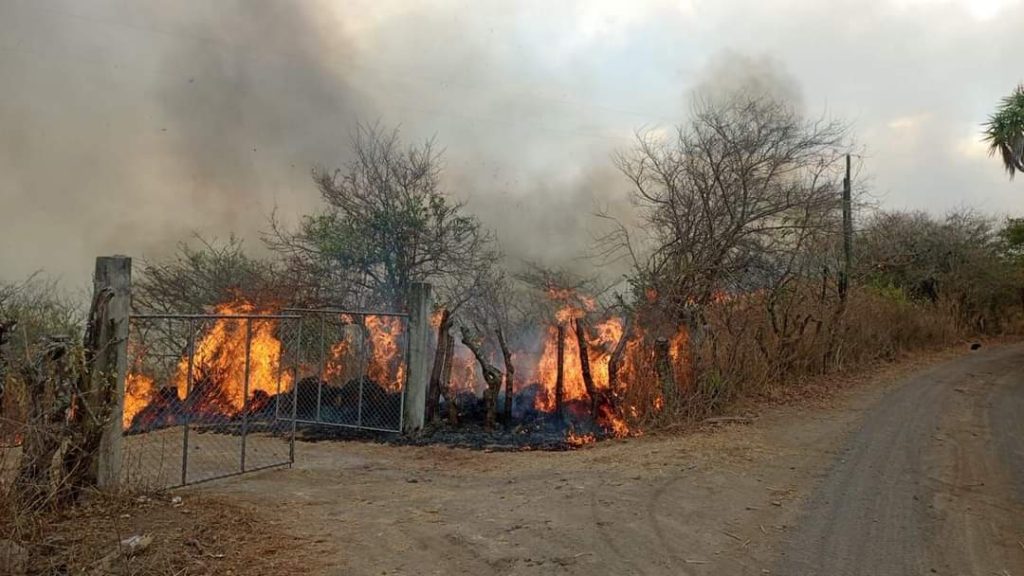 El fuego se presentó en el sector La Cruz, de la parroquia calvense.