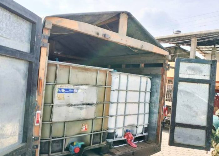 El conductor no justificó la legalidad del carburante.