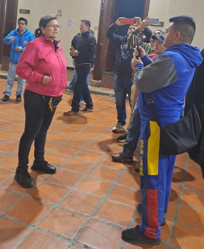 Faviola Fajardo, secretaria general del SOML, fue abordada por medios locales.