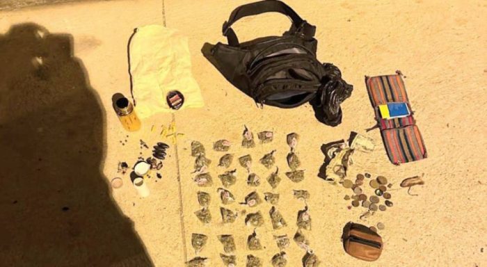 La sustancia con la cual él ciudadano se movilizaba en esa camioneta.