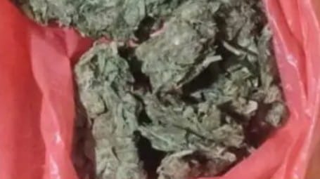 La sustancia que la Policía Nacional encontró en poder del veinteañero.